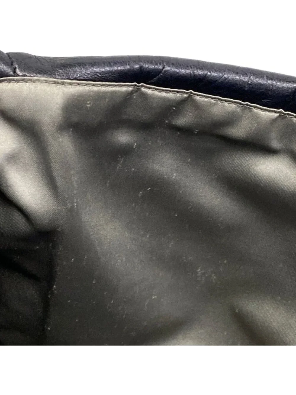 Chanel Shoulder Bag Quilted Black Silver Double Flap Leather